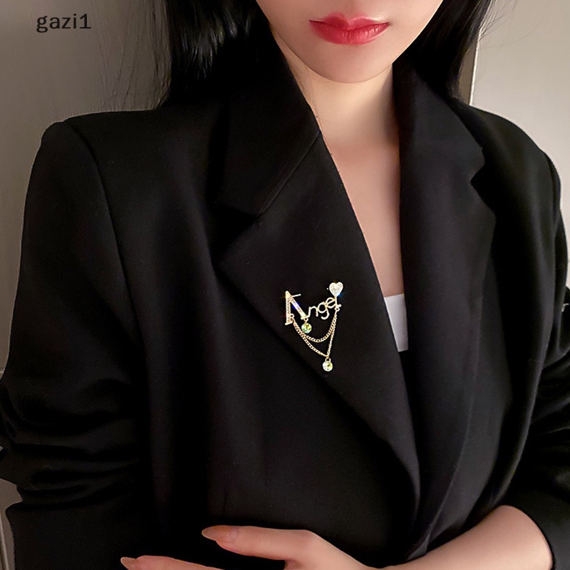 Ghim Cài Áo Hình Chữ Cái Tiếng Anh Đính Đá Thời Trang Cho Nữ Gzi1