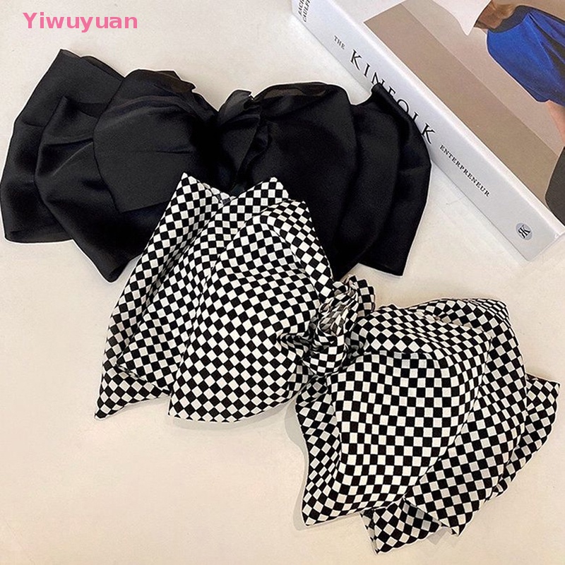 Kẹp Tóc Hình Nơ Lớn Phong Cách Retro Cho Nữ