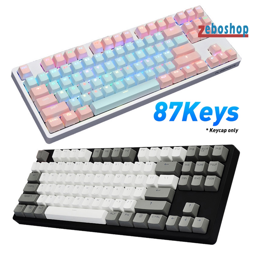 Set 87 Nút Bàn Phím Cơ PBT Chống Ánh Sáng Màu Sắc Phù Hợp Cho Bàn Phím Cherry