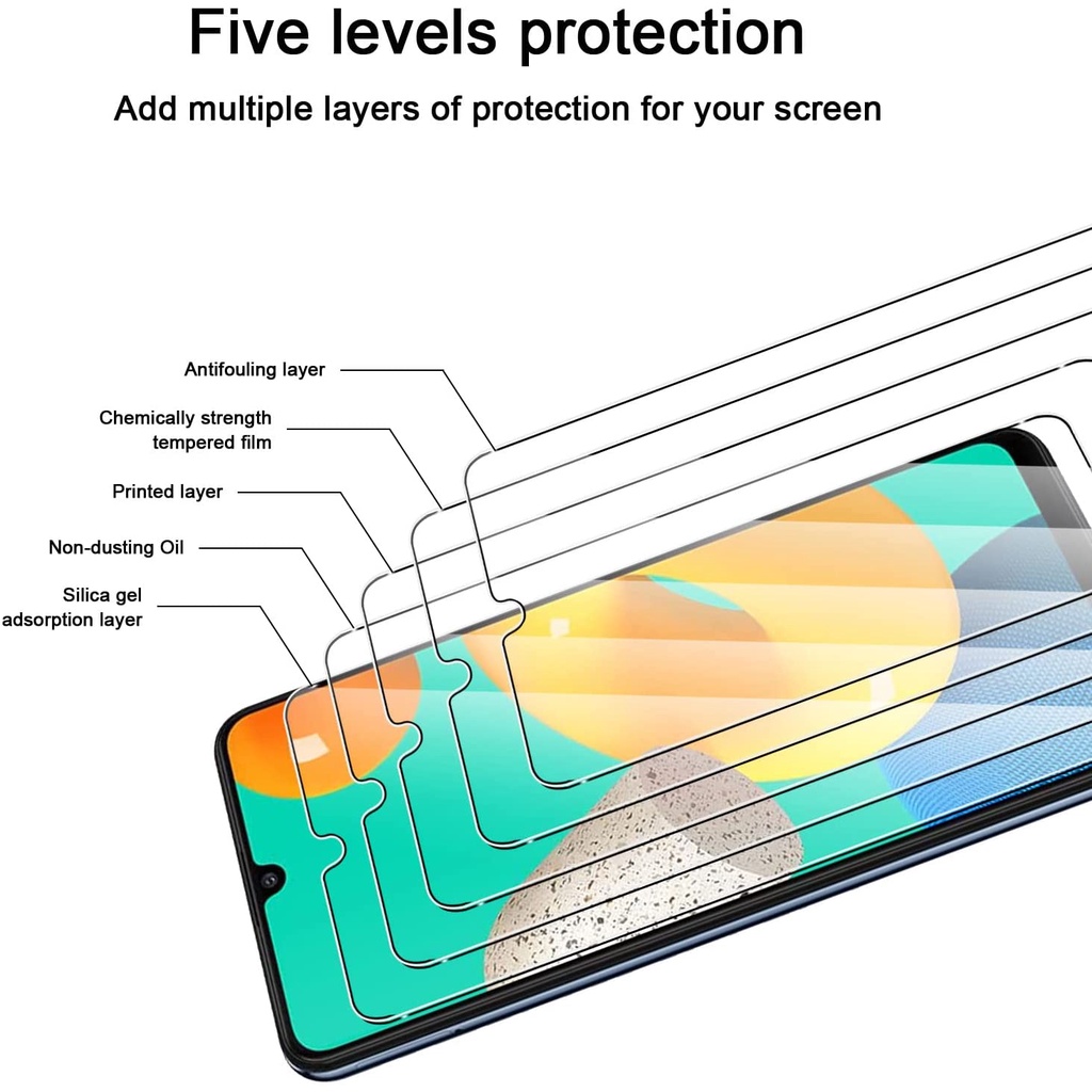 Kính Cường Lực 9H Bảo Vệ Toàn Màn Hình Cho Samsung Galaxy A14 A34 A54 5G A24 M14 M54 A34