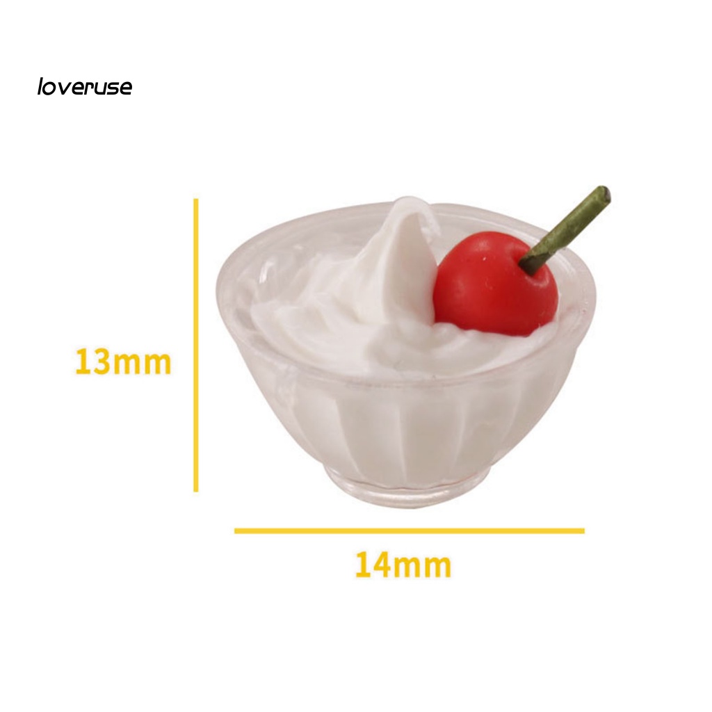 / Lo / LO / Tô Đựng Kem Tráng Miệng Mini Trong Suốt Mô Hình Phong Cảnh Thu Nhỏ