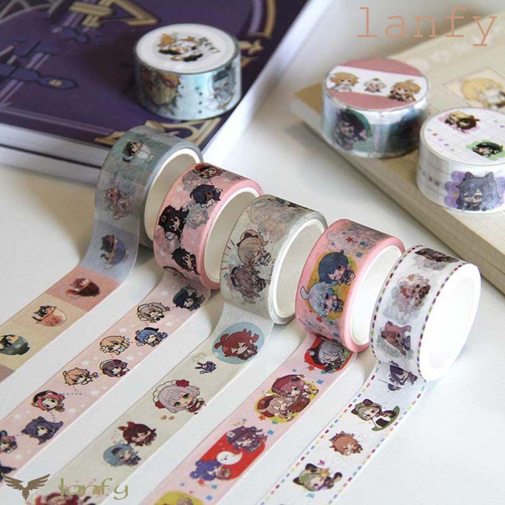 Băng Keo Dán Họa Tiết Hoạt Hình Anime Genshin Impact 2cm*5m Dùng Trang Trí