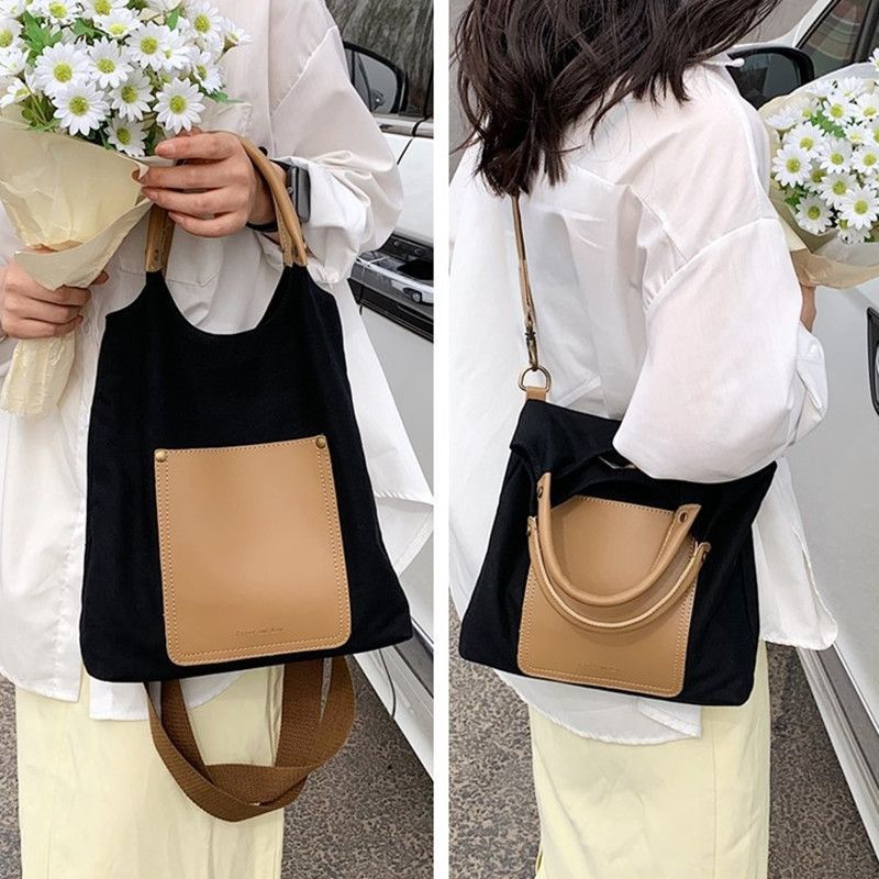 Túi Xách Canvas Cỡ Lớn Phong Cách Nhật Bản Cho Nữ