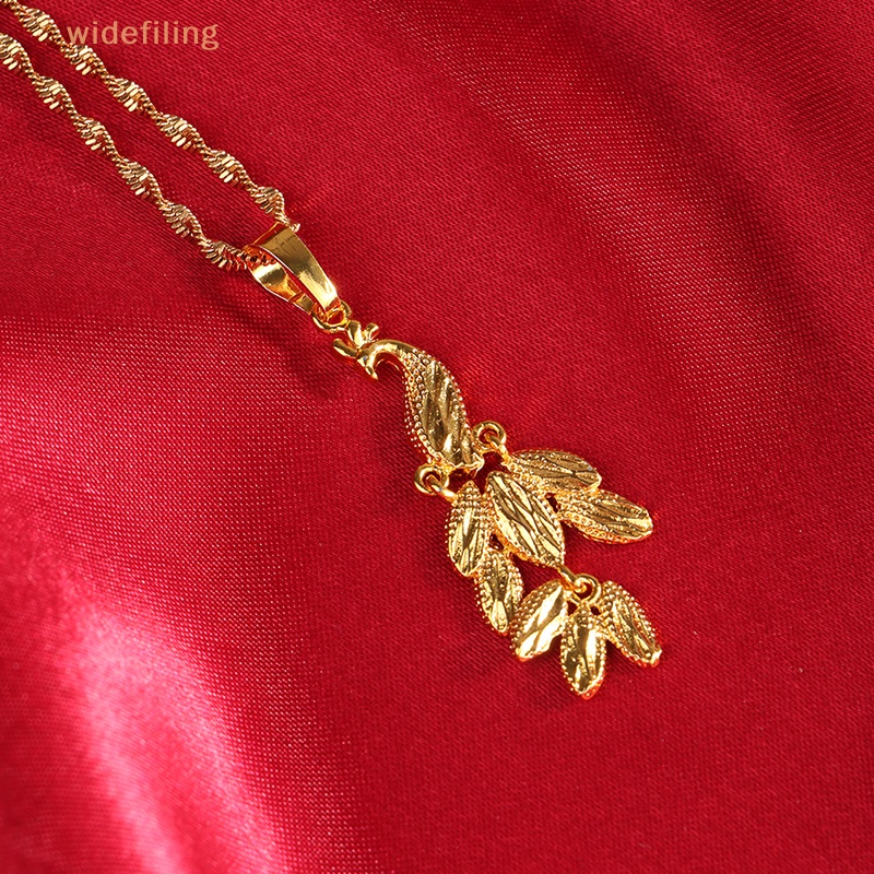 Vòng cổ Mạ Vàng Mặt Hình Chim Công Đính Đá Lấp Lánh Cho Nữ