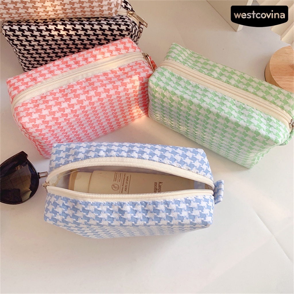 [COD]♪Túi Đựng Đồ Trang Điểm / Mỹ Phẩm Khóa Kéo Đa Năng Màu Sắc Ngọt Ngào Thời Trang