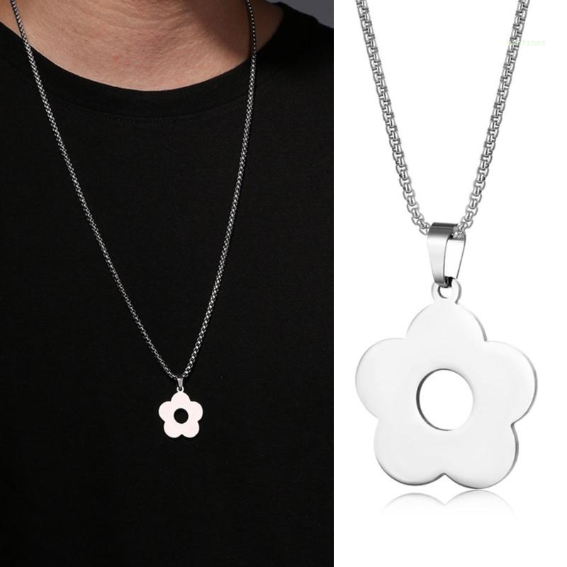 Vòng cổ Mặt Hoa Bằng Thép Không Gỉ Thời Trang Cho Nữ