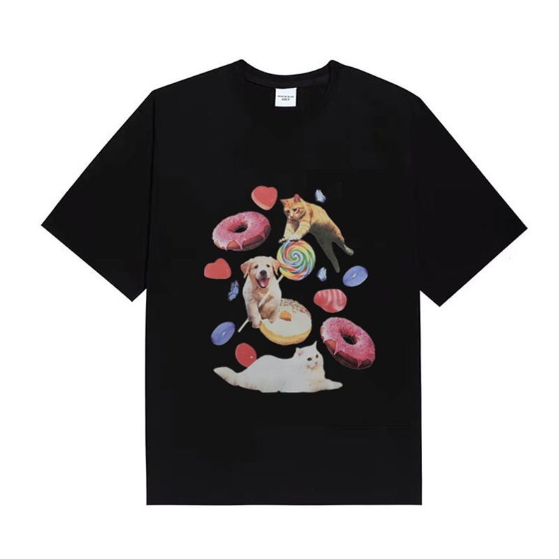 Áo Thun Tay Ngắn Cổ Tròn Thương Hiệu Trung Quốc Cổ Điển Thời Trang AD88LV-Chic Dành Cho Nam Và Nữ