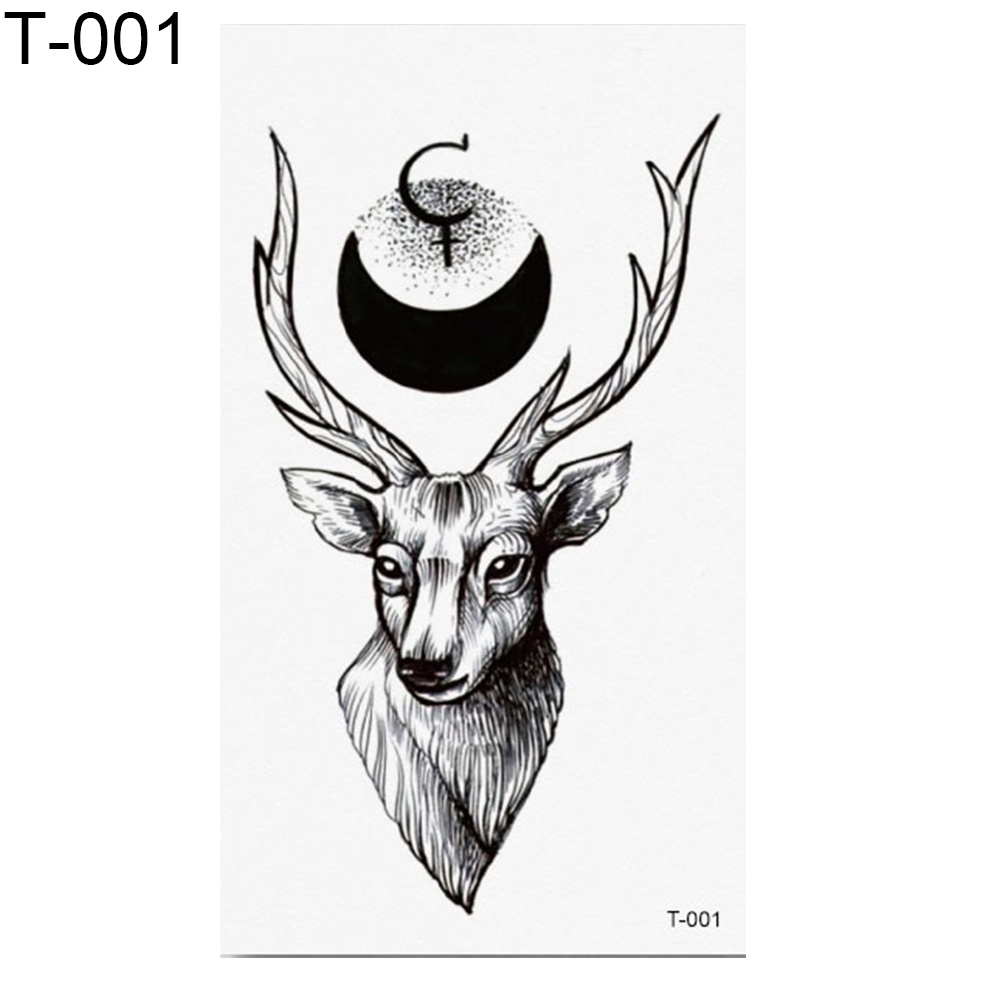 Hình Xăm Dán Tạm Thời Hình Lá Phong / Cáo / Hươu Chống Nước Thời Trang