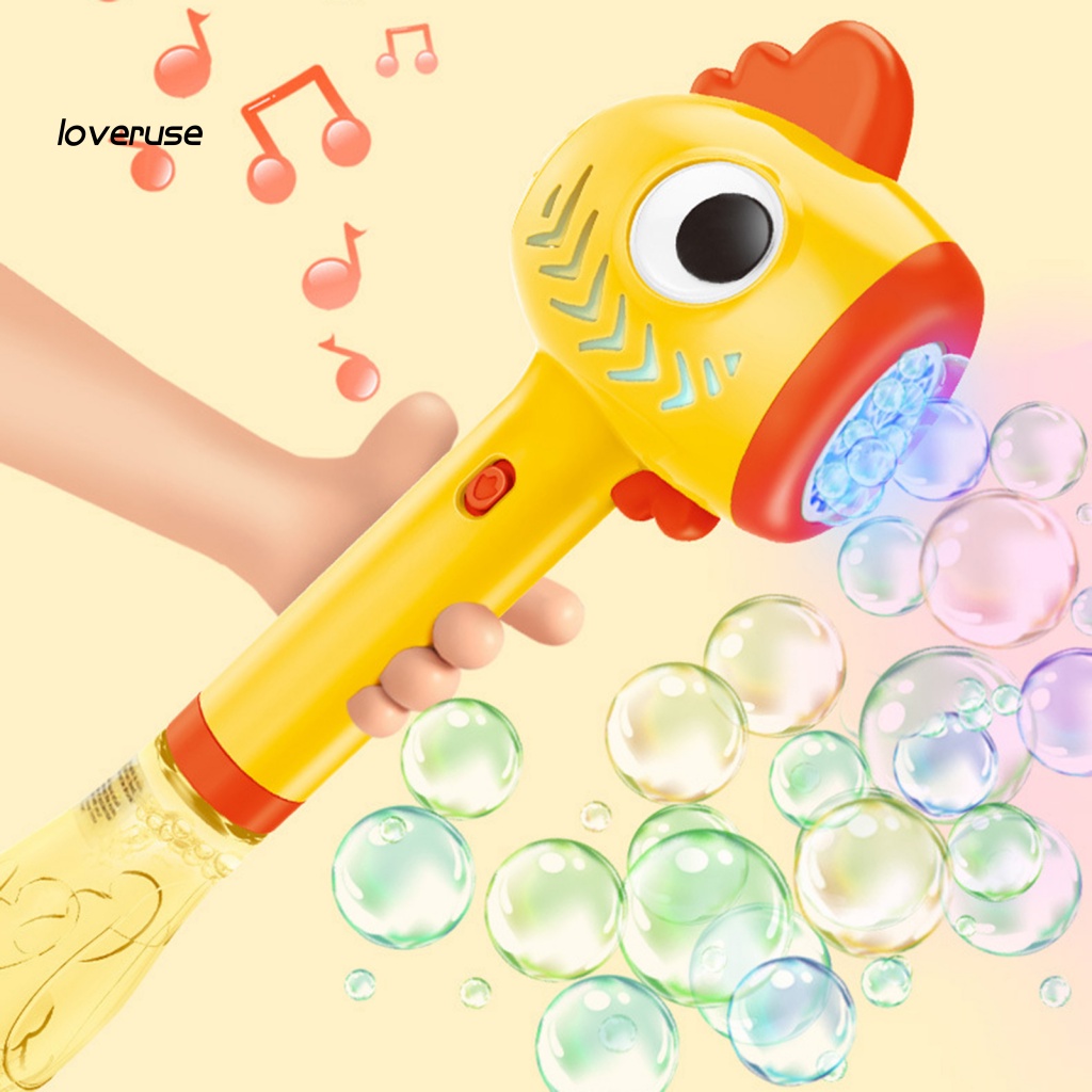 / Lo / LO / Đồ Chơi Máy Thổi Bong Bóng Hình Cá Sấu / Gà Có Đèn Nhiều Màu