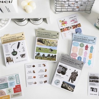 Set 50 tấm sticker Pieces of Life, bế sẵn, không trùng mẫu