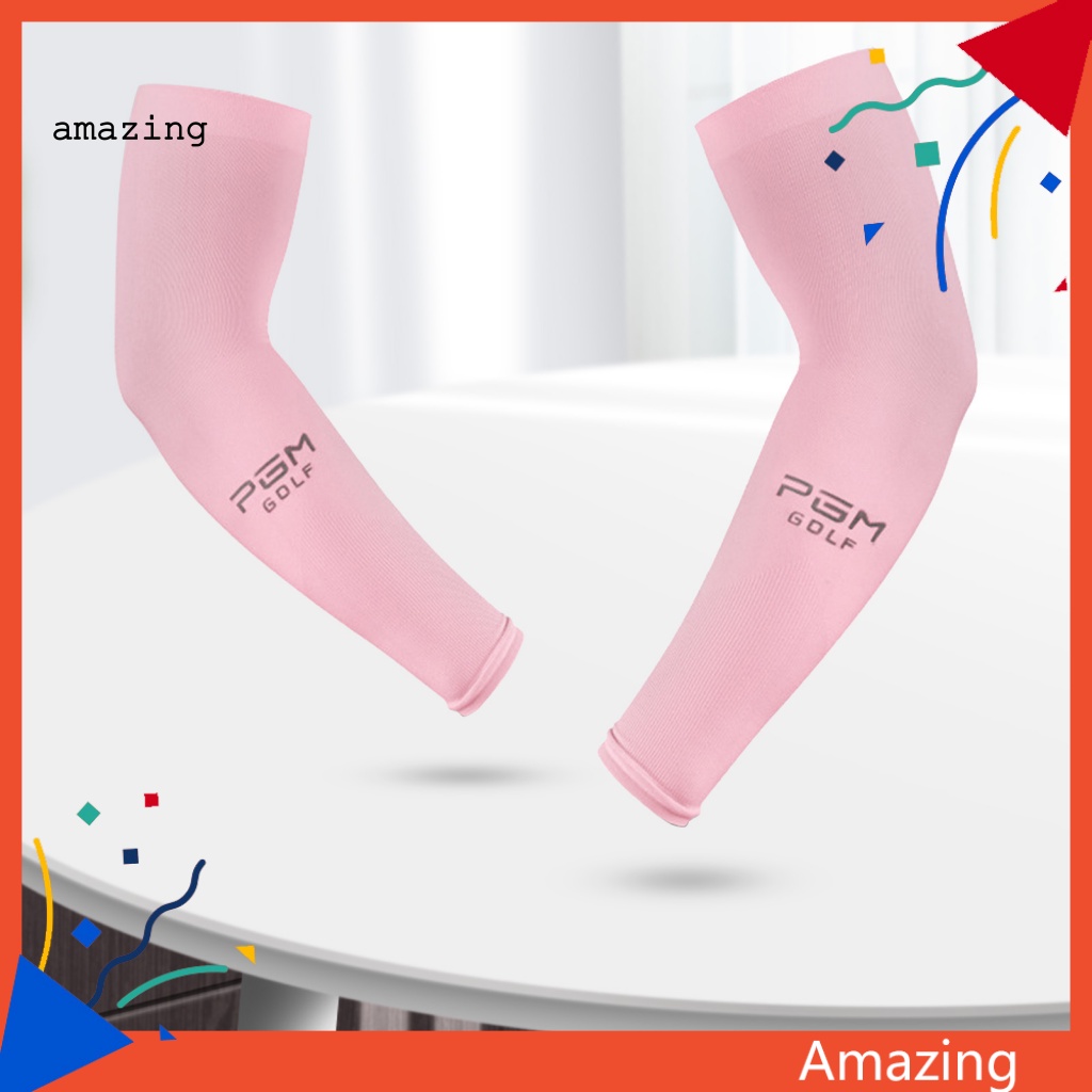 1 Cặp Găng Tay Dài Bằng Lụa Lạnh Để Chơi Golf Tiện Dụng