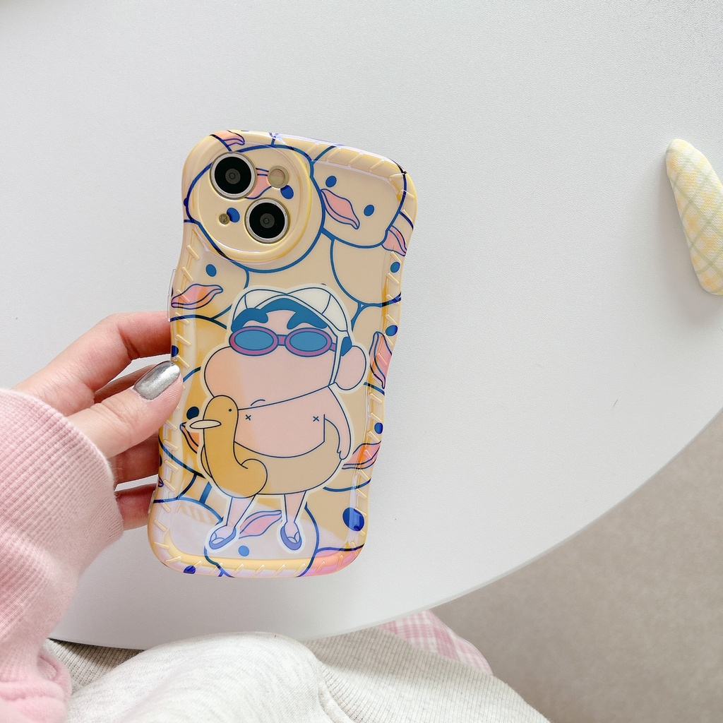 Ốp Điện Thoại TPU Blu-ray Chống Trượt Chống Sốc In Hình Shinchan Cho Apple IPhone 14 13 12 11 Pro Max