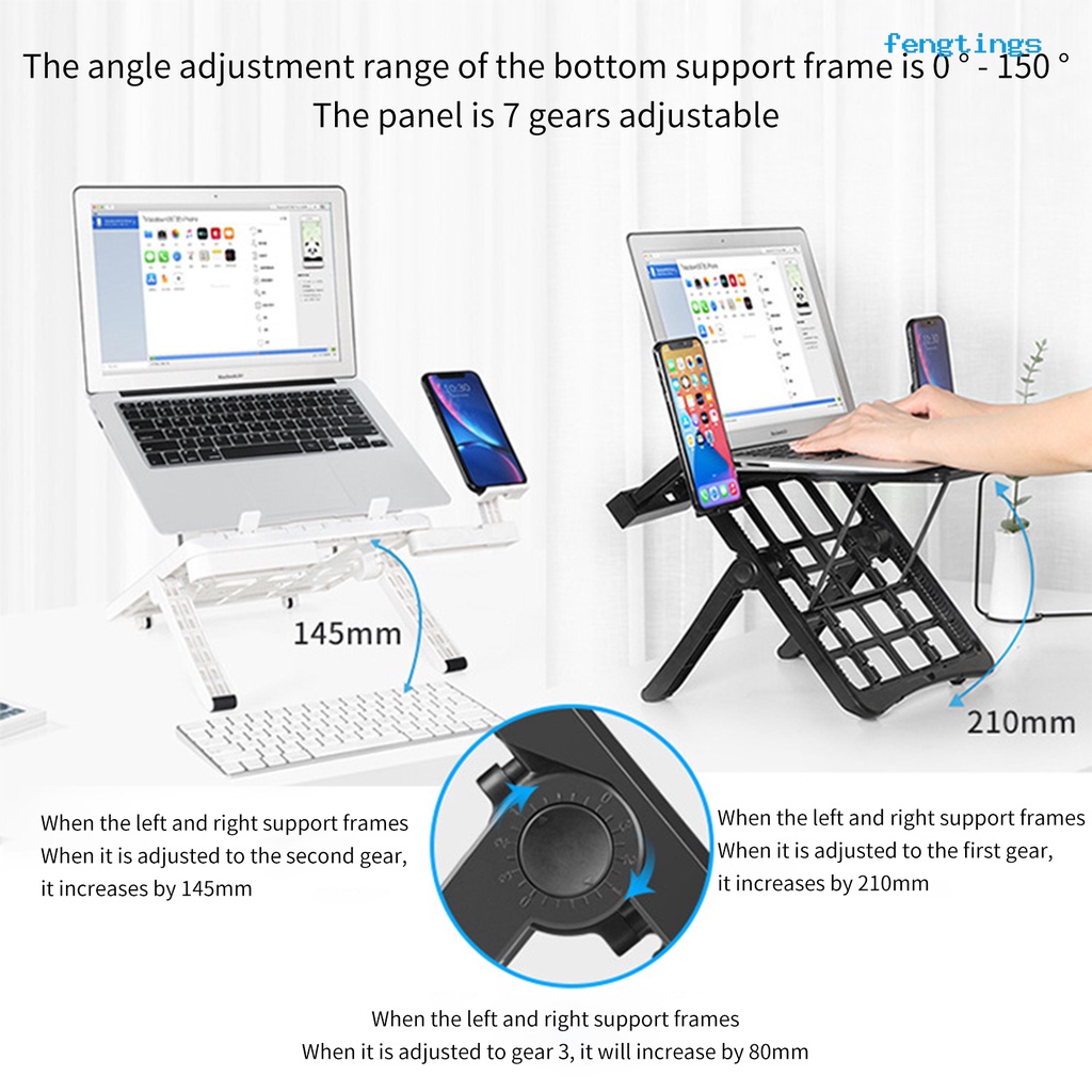 Giá Đỡ Laptop / Máy Tính Bảng 25 Góc Bằng Kim Loại Tùy Chỉnh Tiện Dụng Cho Gia Đình
