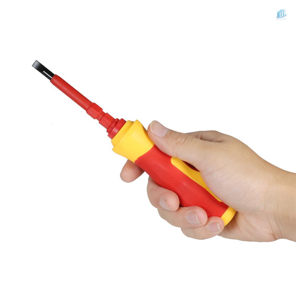 Bộ Tuốc Nơ Vít Cách Điện 7 Trong 1 1000V Phillips Và Rãnh Để Sửa Chữa Điện