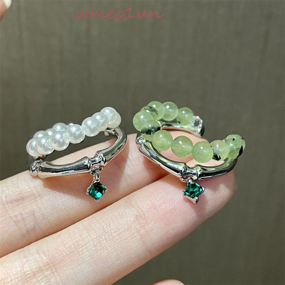 Nhẫn Đeo Tay WMES15H Họa Tiết Hình Học Phong Cách Trung Hoa Cổ Điển