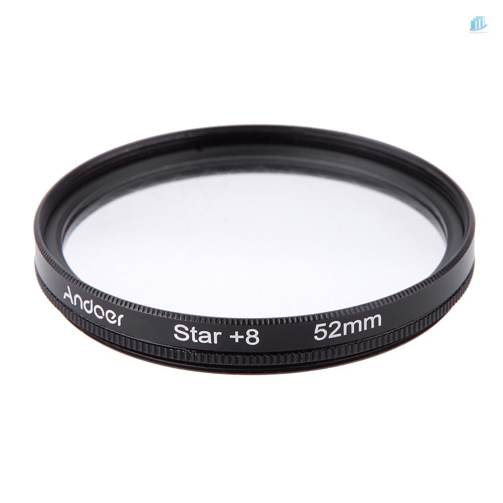 Bộ Kính Lọc Phân Cực Andoer 52mm UV + CPL + 4 + Star 8 Điểm Cho Máy Ảnh Pentax DSLR