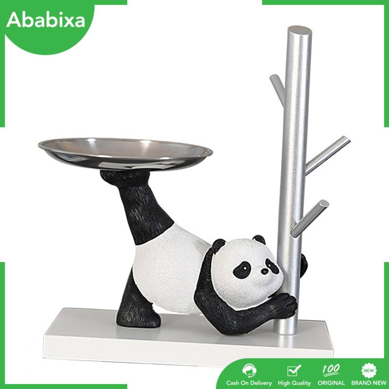 [Ababixa] Giá Đỡ Trưng Bày Tượng Gấu Trúc Bằng Nhựa Resin Để Bàn Có Móc Treo Trưng Bày Cho Văn Phòng / Phòng