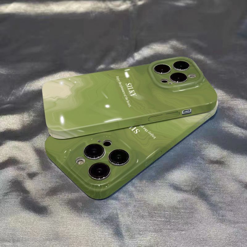 Ốp Điện Thoại Cứng Màu Xanh Matcha Sang Trọng Chống Rơi Cho Iphone 11Plus 13 14proxsmax 12max New / 8 SWYI