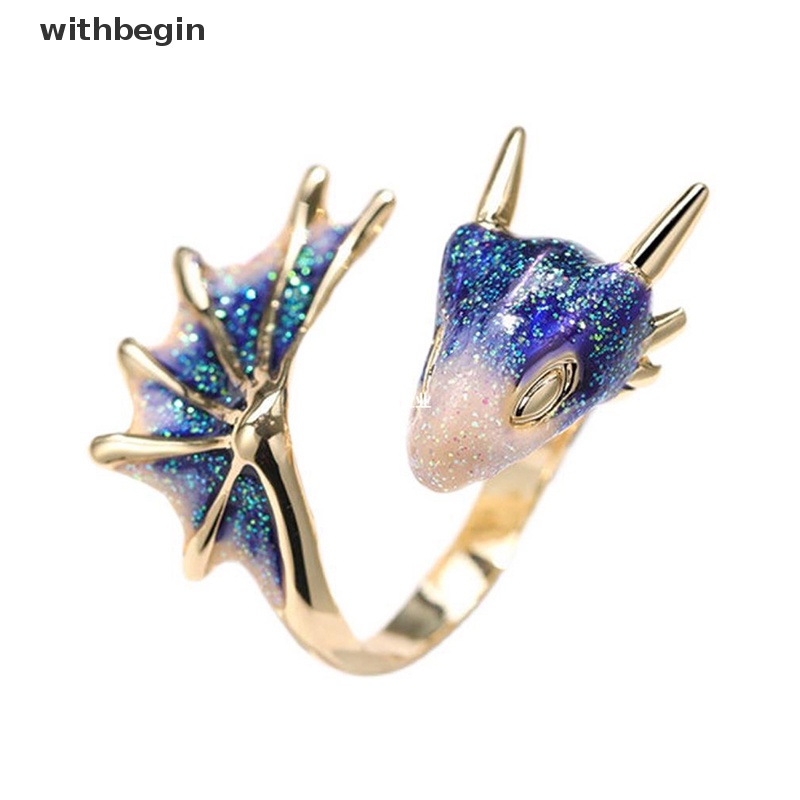 Nhẫn Hở Hình Rồng Xanh Nhỏ Xinh Thủ Công Độc Đáo
