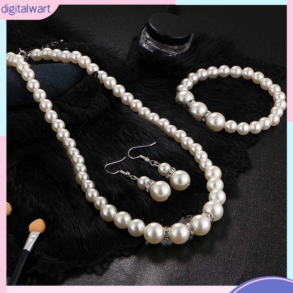 Bộ Nhẫn Và Vòng cổ Đính Đá Màu Sắc Tương Phản Lấp Lánh Sang Trọng Cho Nữ