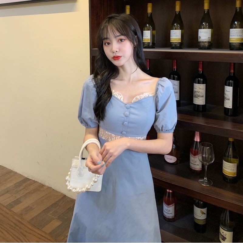Đầm Dài Dáng Chữ A Tay Phồng Thời Trang Mùa Hè Kiểu Mới