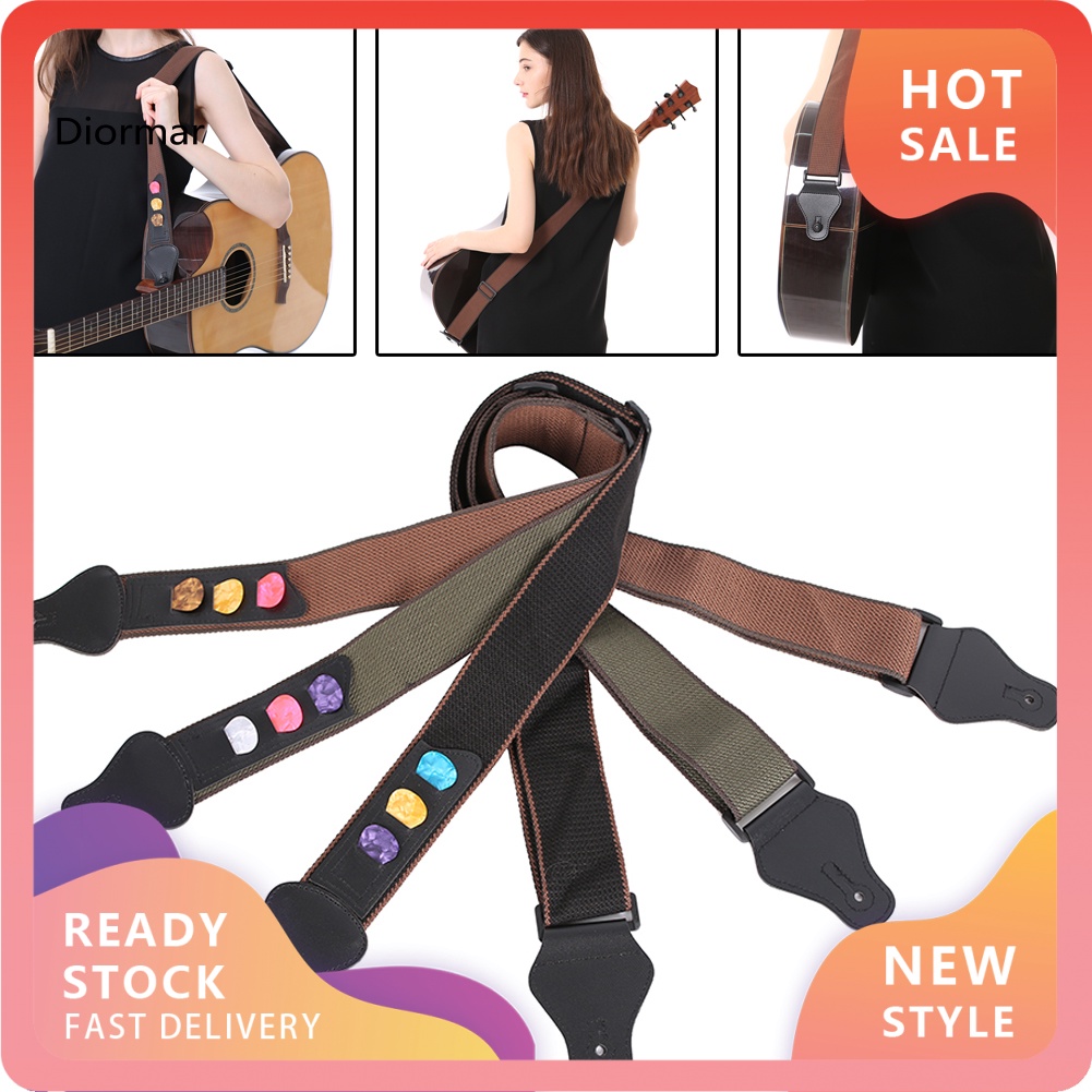 Dây Đeo Vai Có Thể Điều Chỉnh Được Kèm 3 Miếng Gảy Đàn Guitar