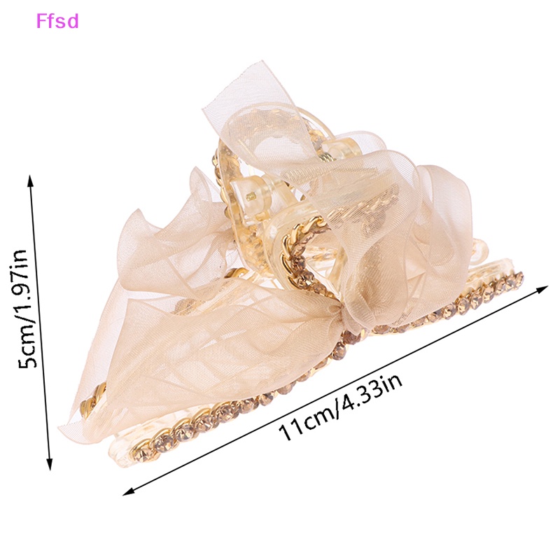 {Ffsd} Kẹp Tóc Hình Nơ / Cá Mập Phối Ruy Băng Thanh Lịch Cho Bé Gái * Giảm Giá Hot