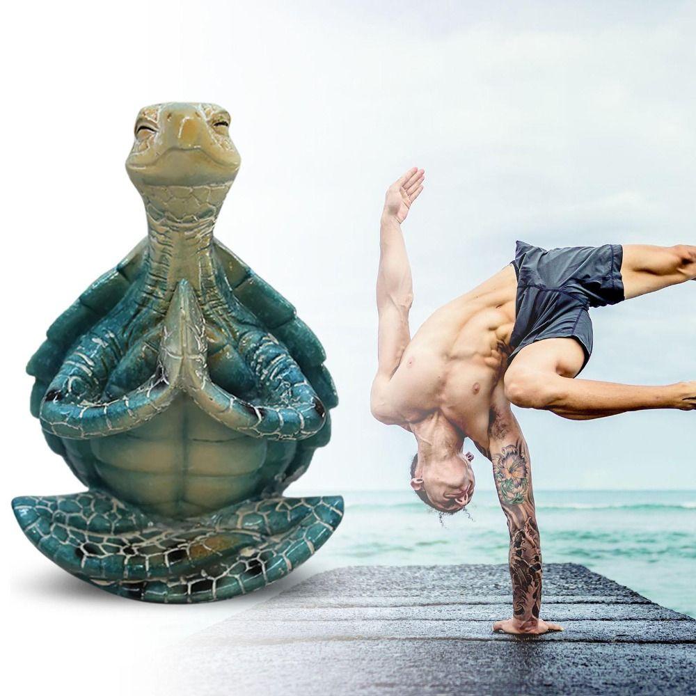 AARON1 Mô Hình Tượng Rùa Ngồi Tập Yoga Chống Thời Tiết Độc Đáo