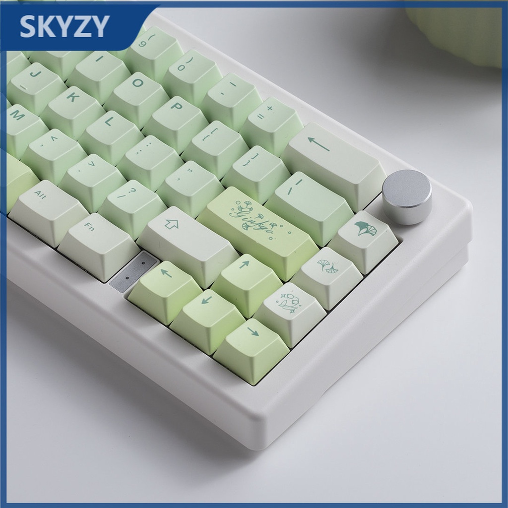 Keycaps Ginkgo Cherry Profile PBT Dye Sub Bàn Phím Cơ Keycap