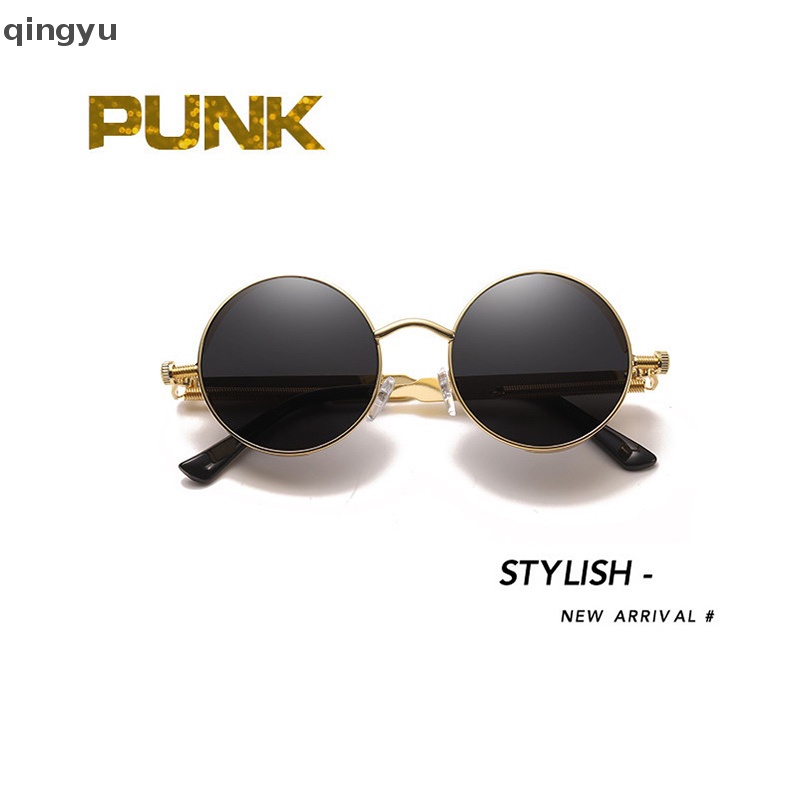 Kính Mát Gọng Tròn Kim Loại Chất Lượng Cao Thời Trang Phong Cách Gothic Steampunk Cổ Điển