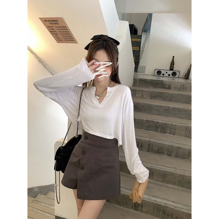 Quần Short Lưng Cao Thời Trang Hàn Quốc Cá Tính Cho Nữ