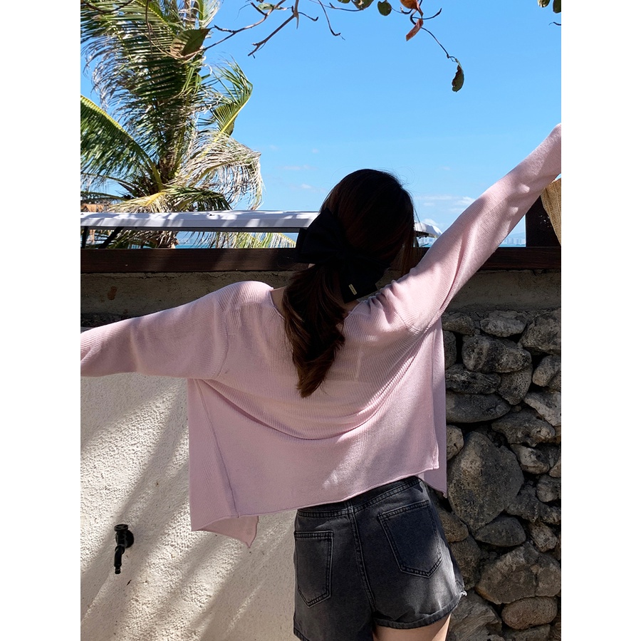 Áo Khoác cardigan Màu Trơn Phong Cách Hàn Quốc Thời Trang Mùa Hè Hàng Mới Dành Cho Bạn Nữ