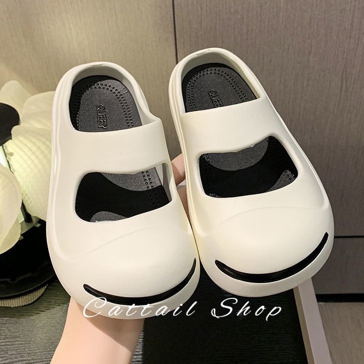 DISHULAN dép cross dép sandal nữ dép bánh mì nữ Chống Trượt Đẹp Korean Style Thanh lịch Comfortable B21H0FV