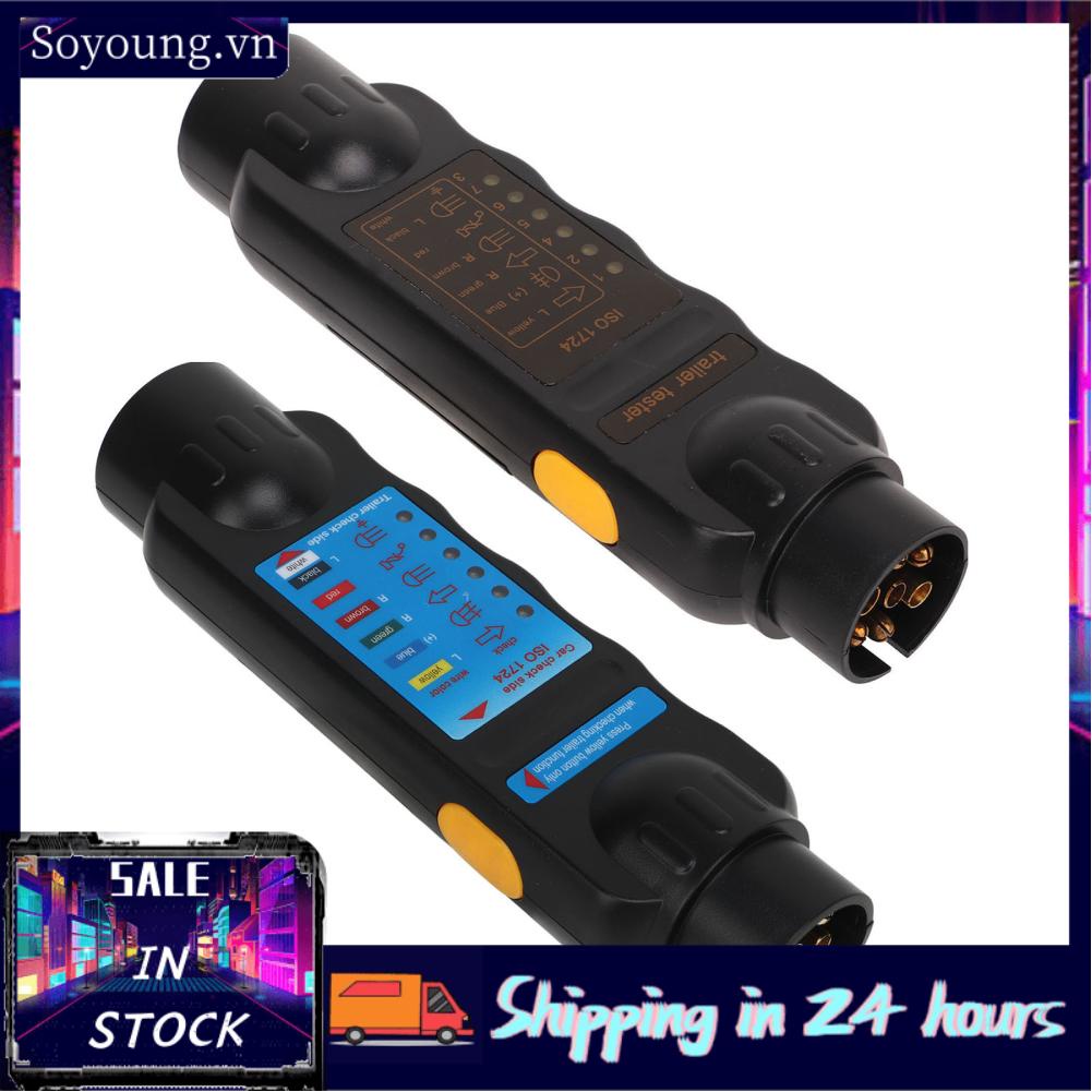 Soyoung Trailer Socket Tester  RV Wiring Easy Operation for Automotive