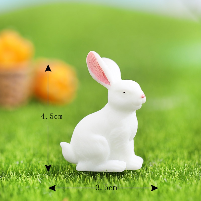 Mô Hình Tiểu Cảnh "Gia Đình Thỏ Micro Mini" Trang Trí Sen Đá, Sân Vườn/ Chậu Cây, DYI, Terrarium