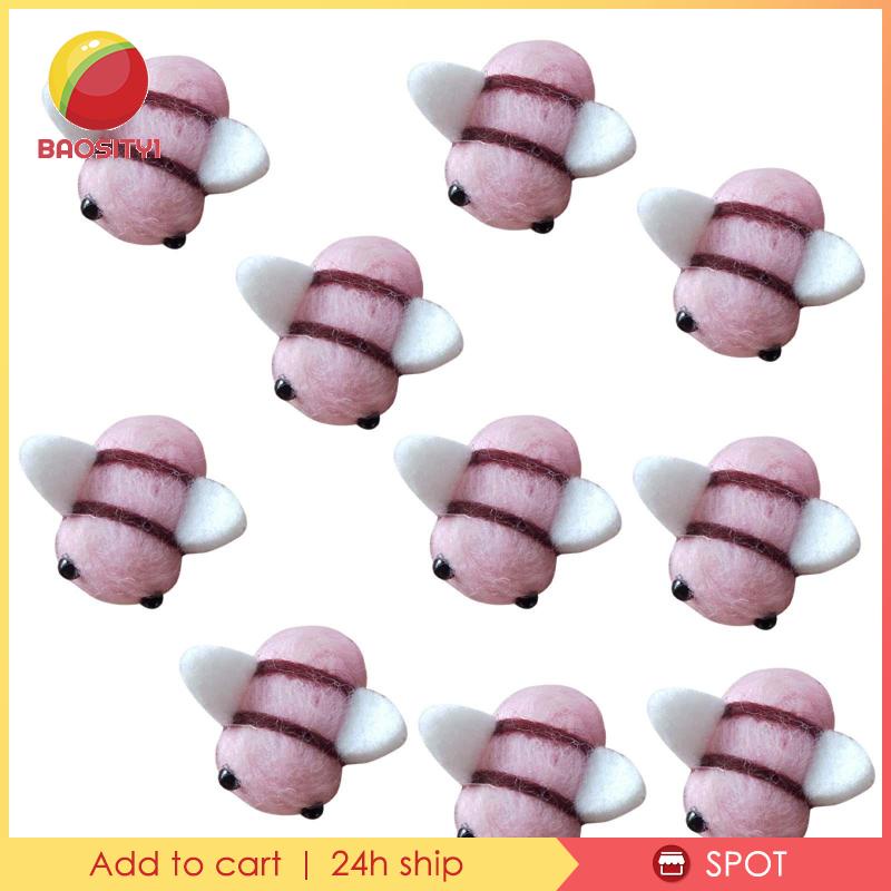 [Baosity1] 10 Kẹp Tóc Hình Ong Trang Trí Quần Áo Trẻ Em DIY