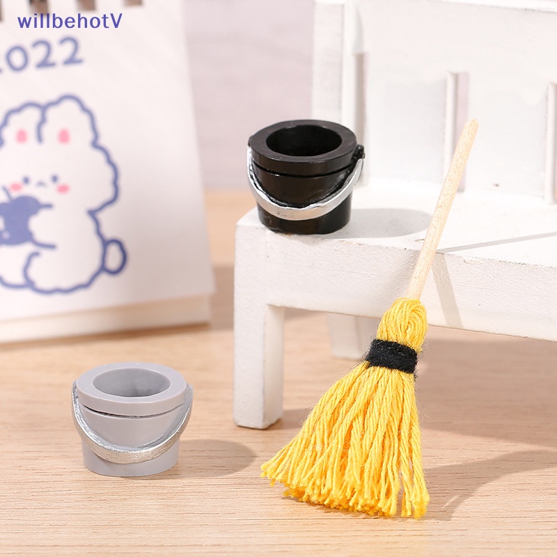 1 / 2 Xô Lau Nhà Đồ Chơi Búp Bê Mini Độc Đáo