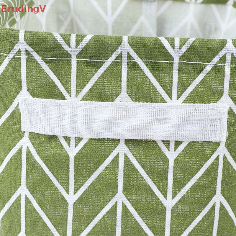 Giỏ Đựng Đồ Bằng Cotton Lanh Họa Tiết Hình Học Gấp Gọn Tiện Dụng [Mới] [Mới]