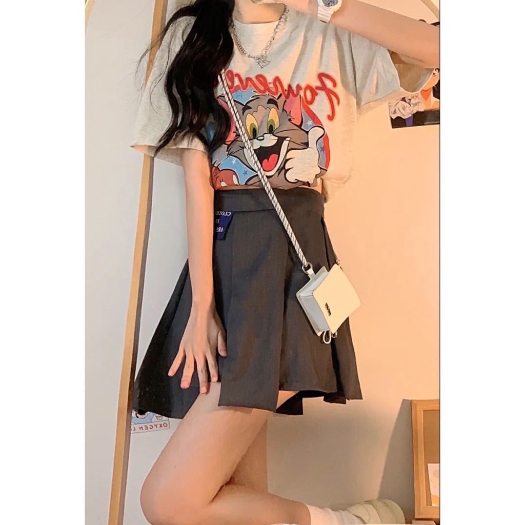 Set Áo Thun Và Chân Váy Thời Trang Hè Xinh Xắn Cho Nữ