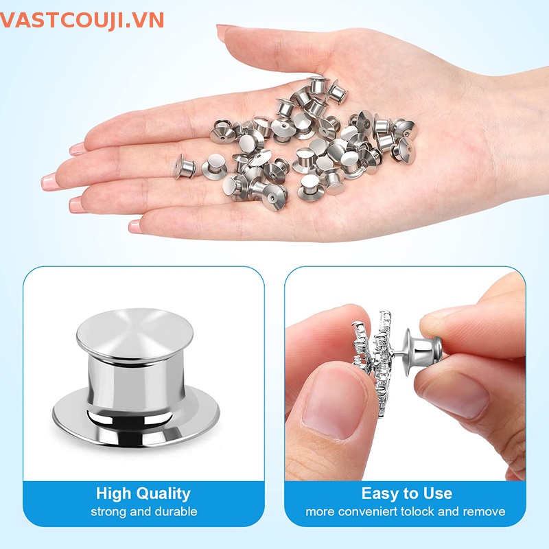 Bộ 10 Ghim Cài Bằng Kim Loại Chuyên Dụng Cho Khóa Cổ Áo