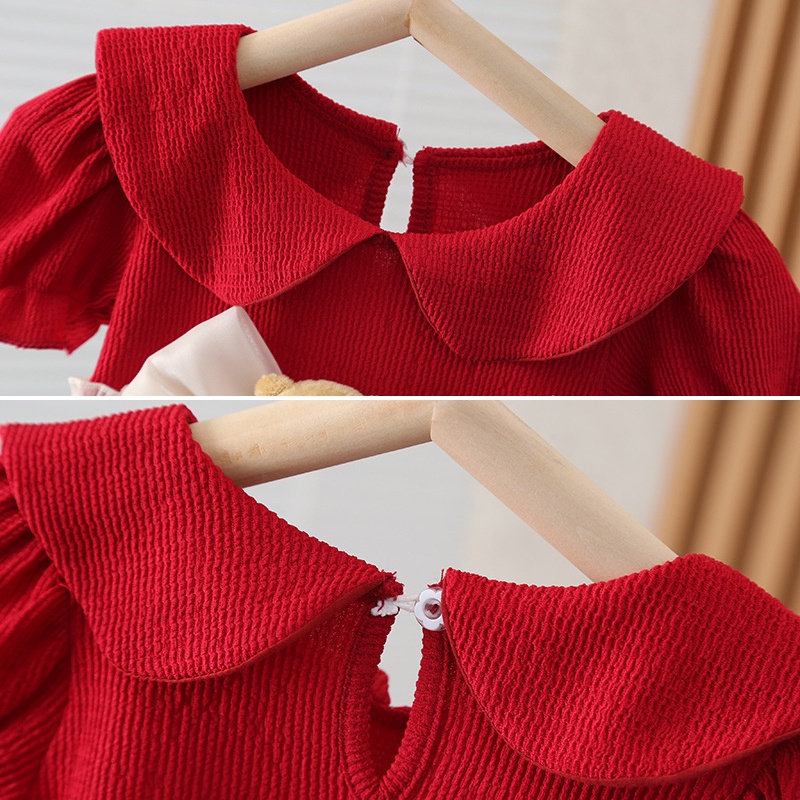 Đầm In Hình Gấu Dễ Thương Thời Trang Mùa Hè Dành Cho Bé Gái 0-4 Tuổi