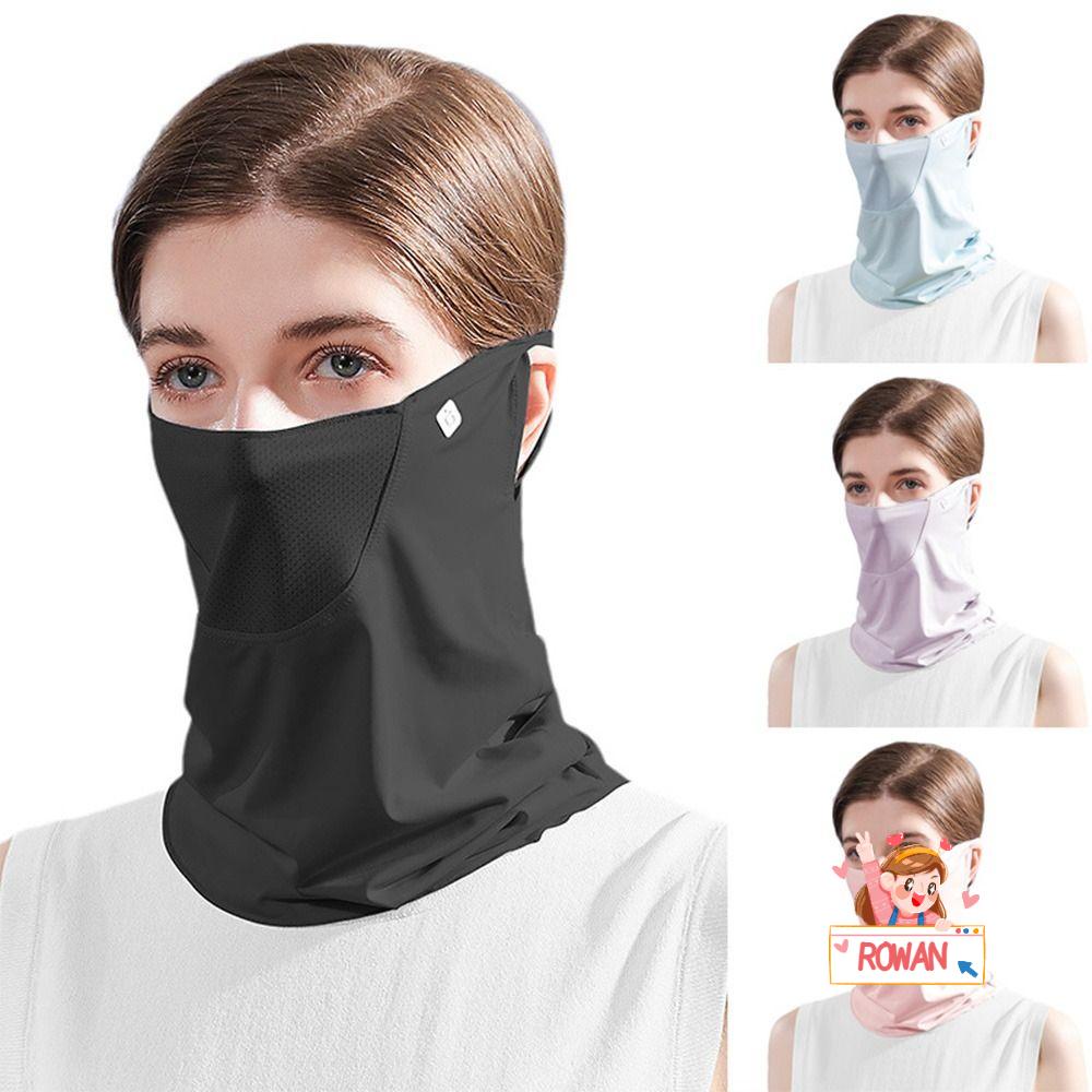 1 Khẩu Trang Balaclava Che Mặt Và Cổ Bằng Lụa Lạnh Chống Nắng Chống Gió Bảo Vệ Khi Đi Xe Đạp Ngoài Trời
