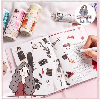 Chu kì 35cm washi tape bản rộng 10cm hình cô gái (chu kì 35cm không phải nguyên cuộn)