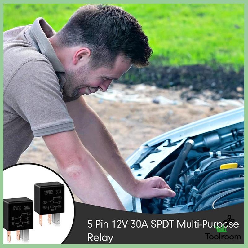 Set 4 Rơ Le Tự Động 5 Pin 12V 30A Đa Năng Cho Bơm Nhiên Liệu Điện