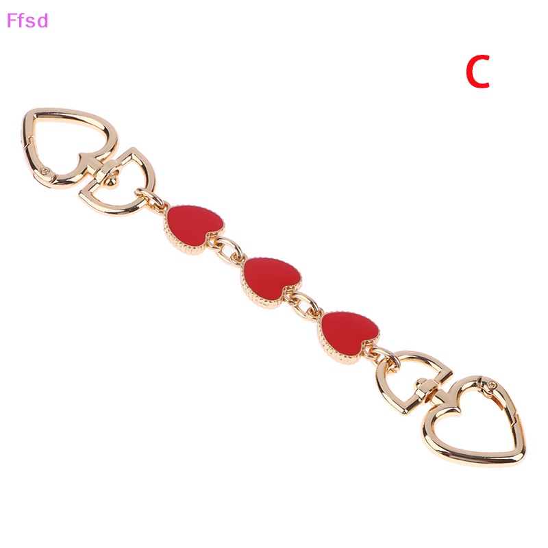 {Ffsd} Dây Xích Nối Dài Túi Xách Đeo Vai / Đeo Chéo Hình Trái Tim DIY Có Khóa Cài * Bán Chạy