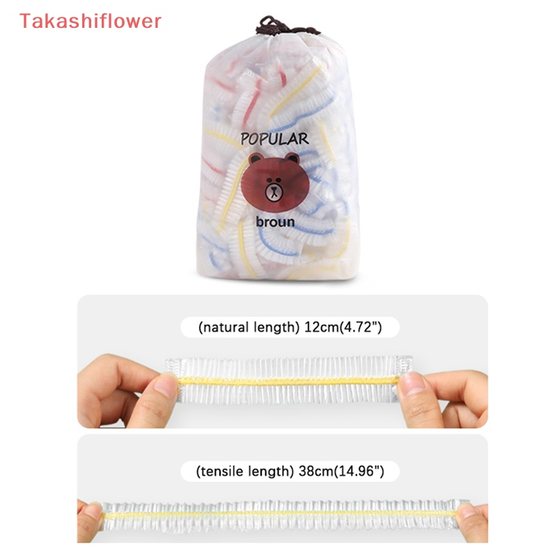 Set 100 Tấm Màng Bọc Thực Phẩm Bằng Nhựa PE Dày Dặn Co Giãn Dùng Một Lần Nhiều Màu Sắc