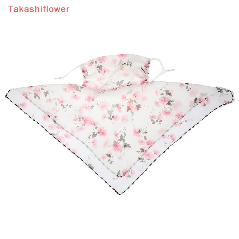 (Takashiflower) Khăn Che Mặt Nạ Lụa Chống Nắng Bảo Vệ Miệng Khi Lái Xe Khẩu Trang Chiffon Che Phủ Mũi Chống Tia UV Khi Đi Ra Ngoài