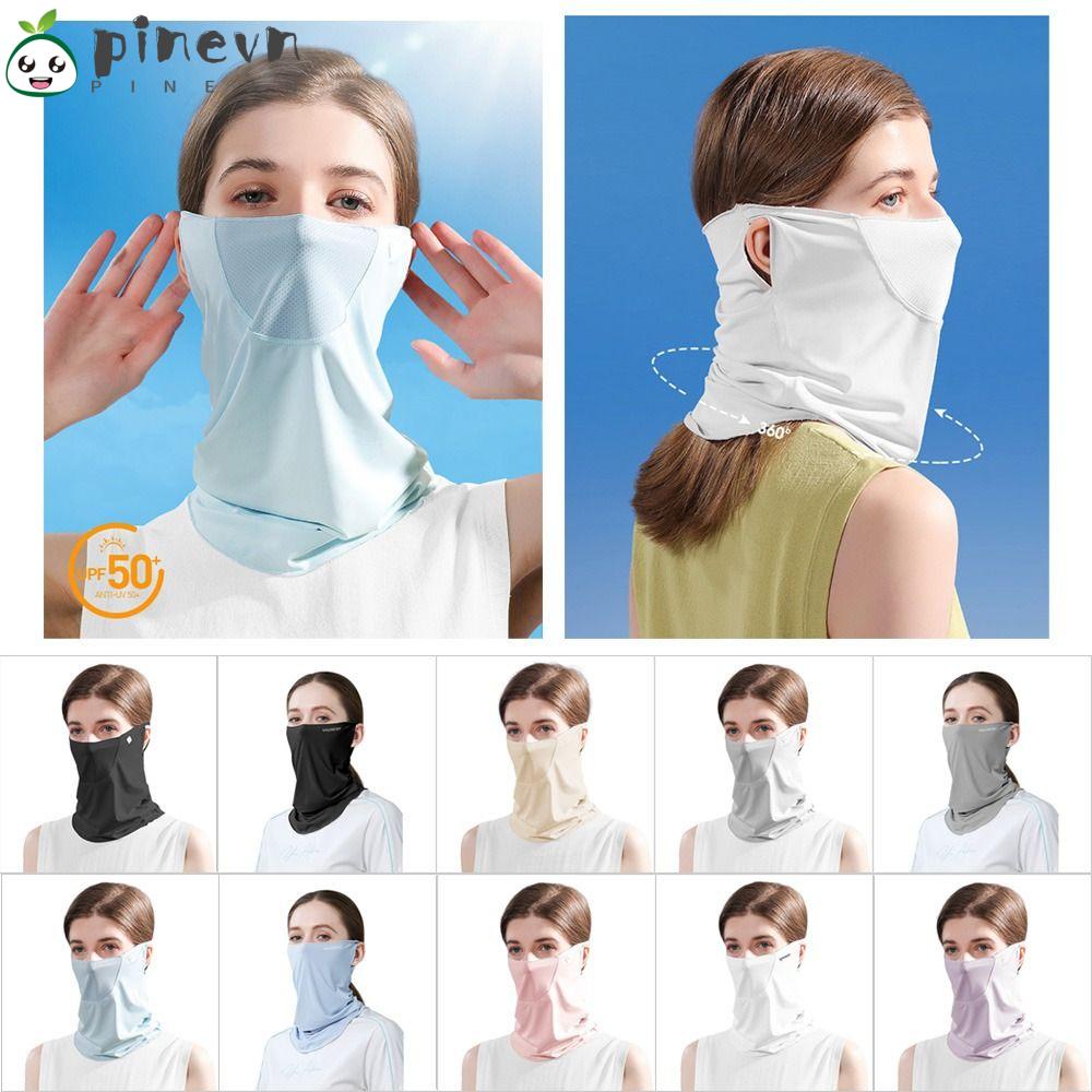 1 Khẩu Trang Balaclava Lụa Lạnh Chống Nắng Chống Gió Thoáng Khí Bảo Vệ Mặt Và Cổ