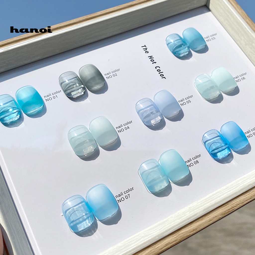Keo Dán Móng Tay Bán Nguyệt 8ml Màu Xanh Dương Lấp Lánh
