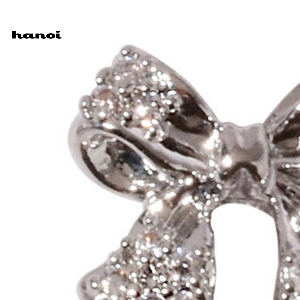 Phụ Kiện Trang Trí Móng Tay Hình Nơ Lấp Lánh Xinh Xắn DIY